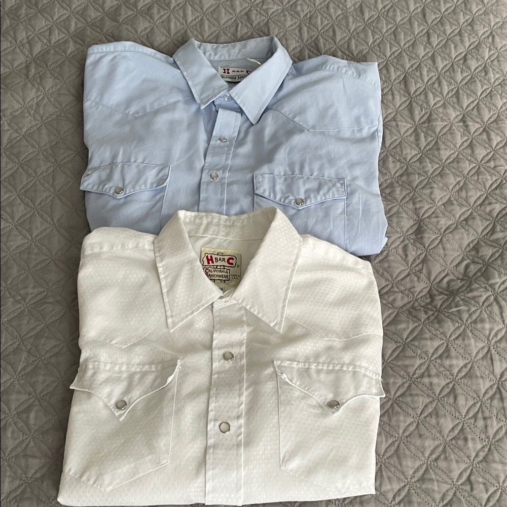 H Bar C California Ranchwear VINTAGE (2) sz 34